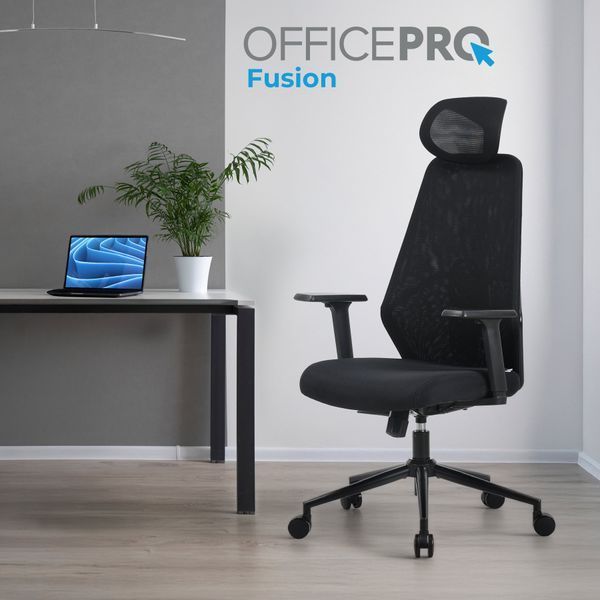 Крісло офісне OfficePro Fusion OC577B Black 000002966 фото
