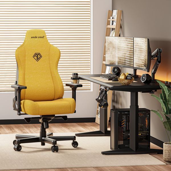 Крісло ігрове Anda Seat Kaiser 3E XL Bright Yellow Fabric 000002679 фото