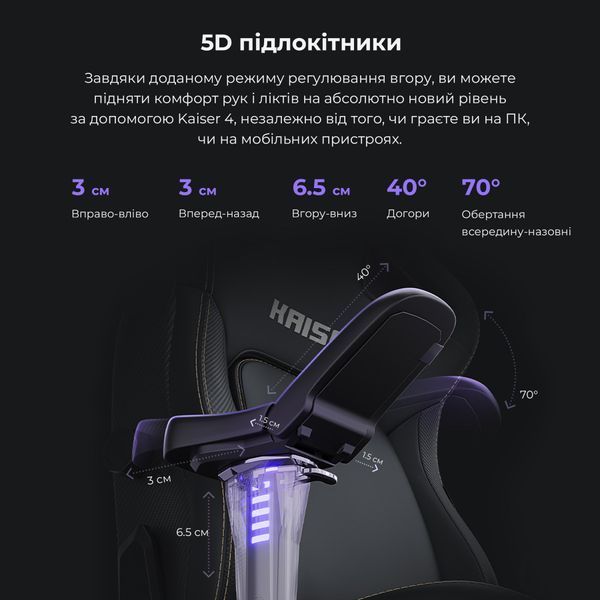 Кресло геймерское Anda Seat Kaiser 4 Grey Fabric Size XL 000001545 фото