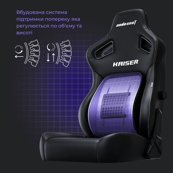 Кресло геймерское Anda Seat Kaiser 4 Grey Fabric Size XL 000001545 фото
