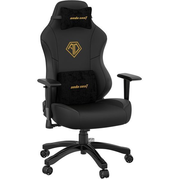 Крісло геймерське Anda Seat Phantom 3 Black/Gold Size L 000000547 фото