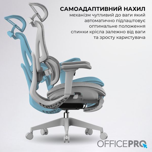 Крісло офісне OfficePro OC950G Grey 000002450 фото