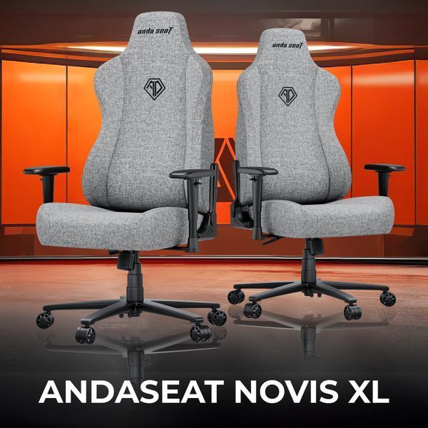 Кресло геймерское Anda Seat Novis Gray Fabric Size XL 000002185 фото