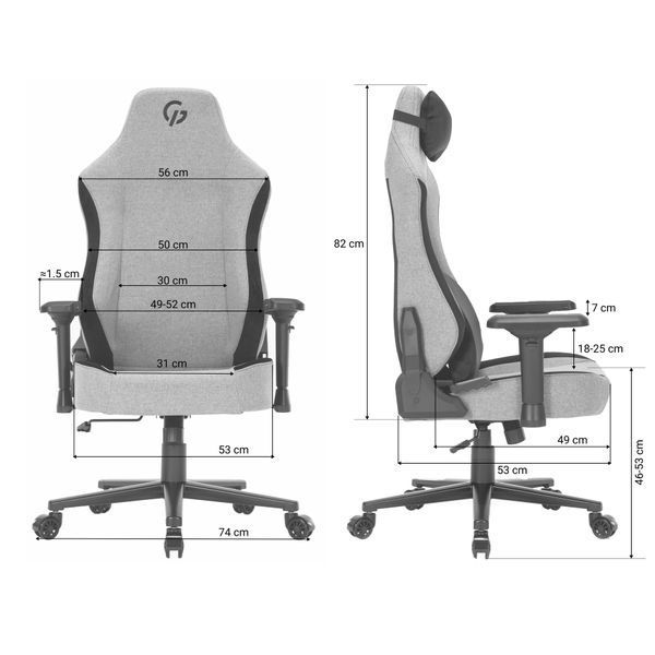 Кресло геймерское GamePro GC715DG 000001213 фото