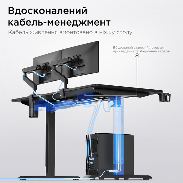 Стіл з електрорегулюванням висоти Anda Seat Xtreme Pro 1400x750 Black 000002919 фото